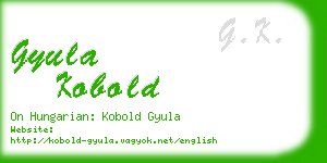 gyula kobold business card